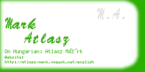 mark atlasz business card